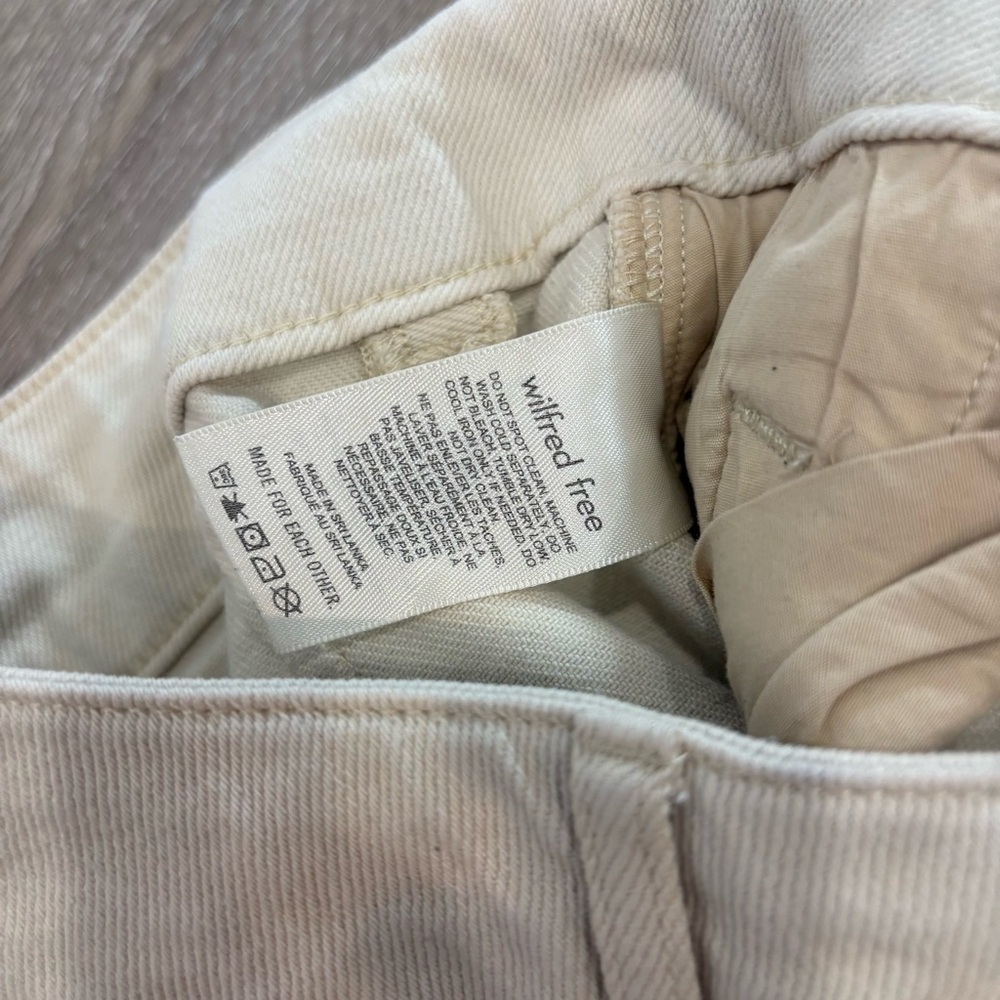 Aritzia Wilfred Denim Stretchy Beige Cargo Pants sz 4 - Picture 5 of 10